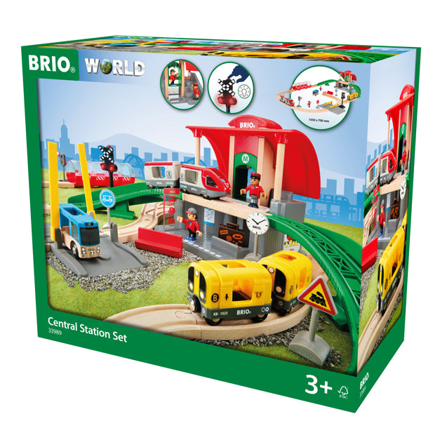  Brio World 33052 Deluxe Railway Set  Wooden Toy Train Set for  Kids Age 3 and Up, Green : Toys & Games