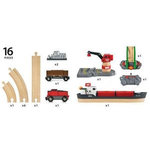cargo harbor set showing included pieces