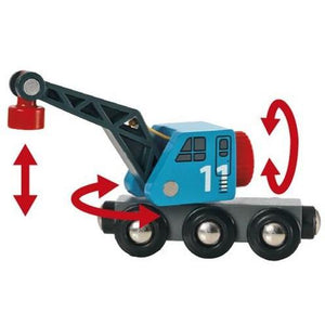 BRIO Freight Ship & Crane Wagon