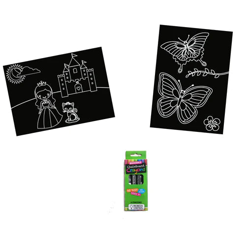 Imagination Starters Chalkboard MiniMats: Princess and Butterfly