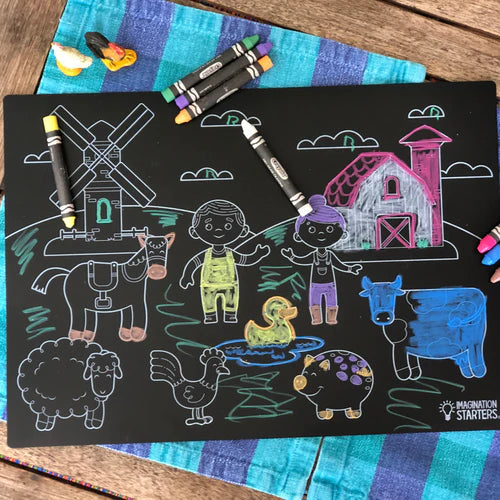 Imagination Starters Chalkboard Placemat: Farm