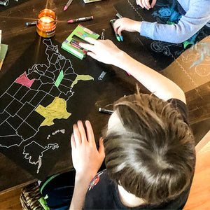 Imagination Starters Chalkboard Placemat: U.S. Map