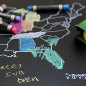 Imagination Starters Chalkboard Placemat: U.S. Map