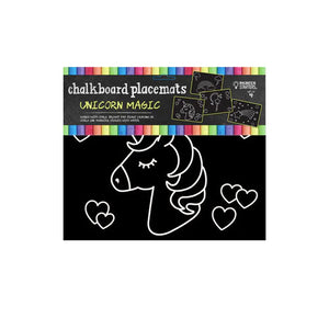 Imagination Starters Chalkboard Placemats: Unicorn Magic (Set of 4)