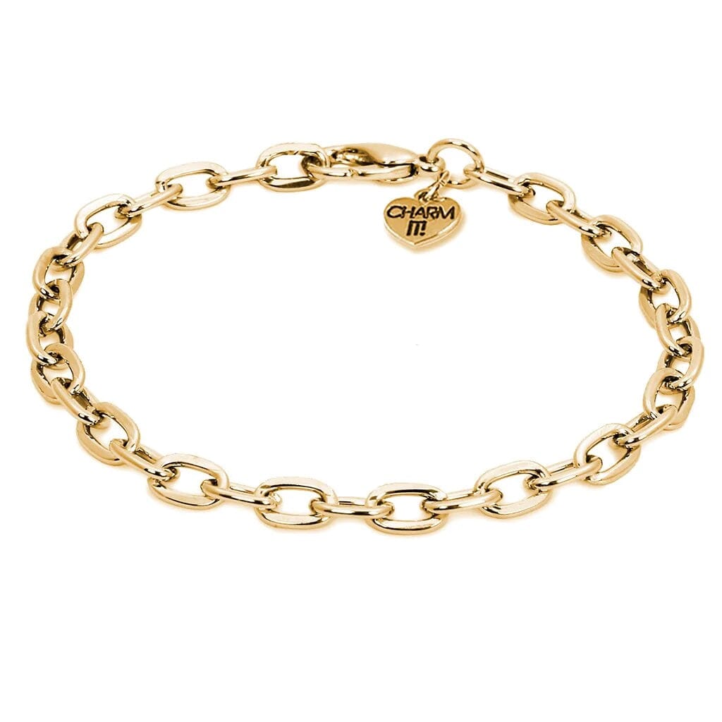 Tiffany Yellow Gold Heart Tag Charm Bracelet - 4 For Sale on 1stDibs