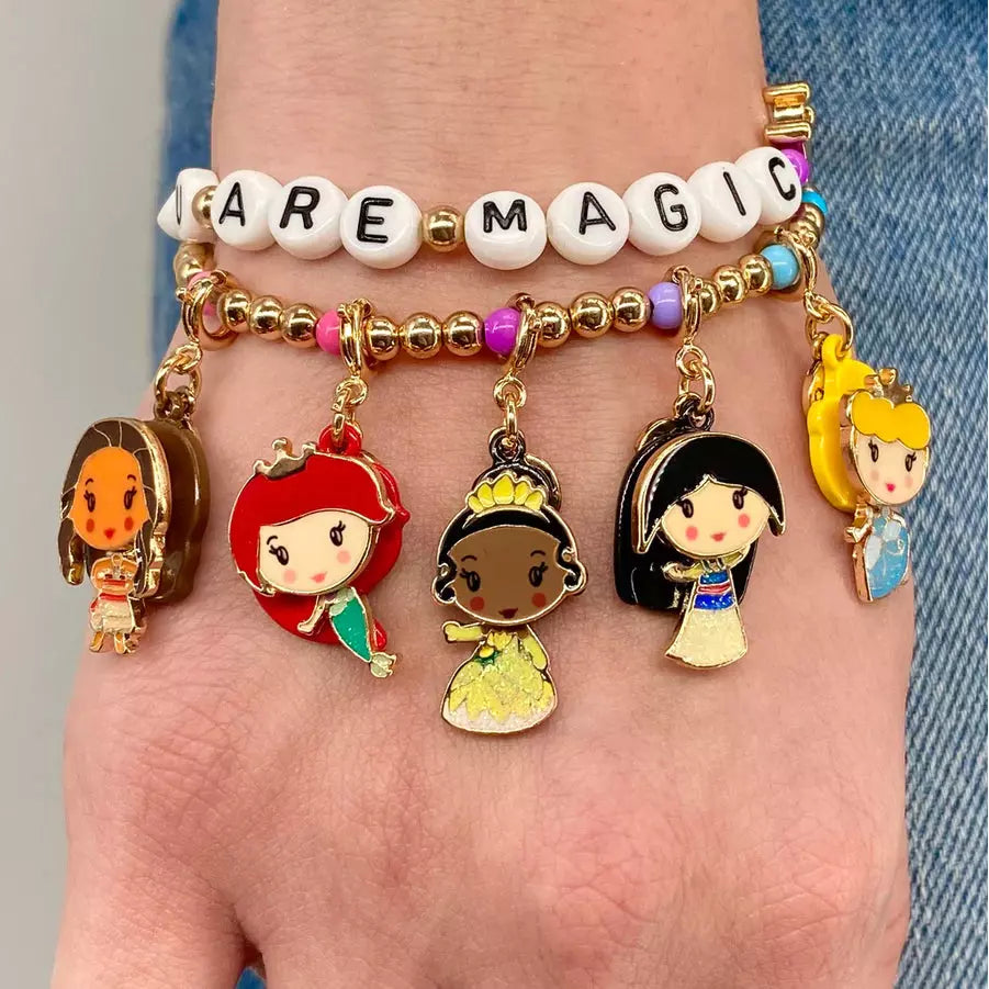 Charm It! Gold Disney Princess Stretch Bead Bracelet Set