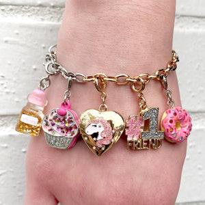 Charm It! Gold Glitter #1 Friend Charm