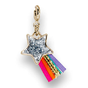 Charm It! Gold Glitter Shooting Star Charm