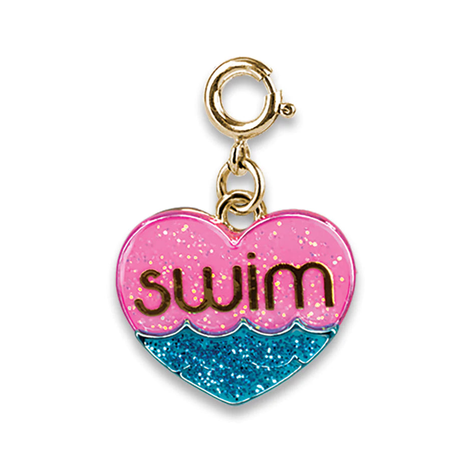 Charm It! Gold Glitter Swim Charm