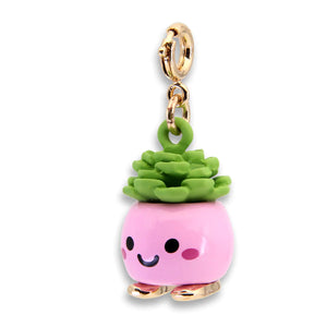 Charm It! Gold Happy Succulent Charm