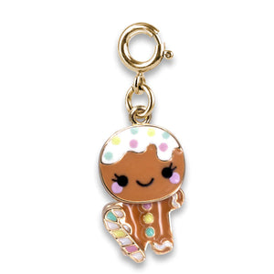 Charm It! Gold Swivel Gingerbread Man Charm