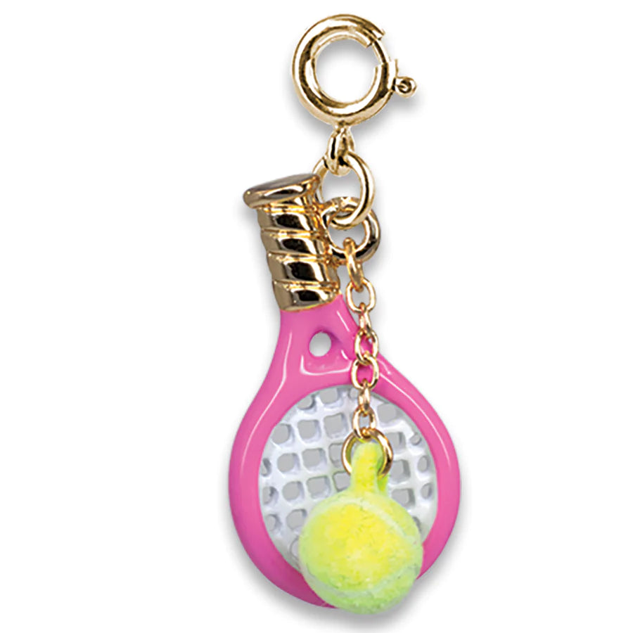 Charm It! Gold Tennis Racquet Charm