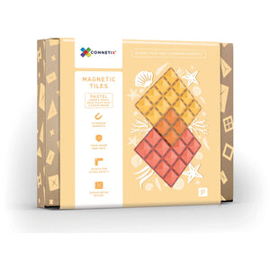 Connetix 2 Piece Base Plate Pack -- Lemon & Peach