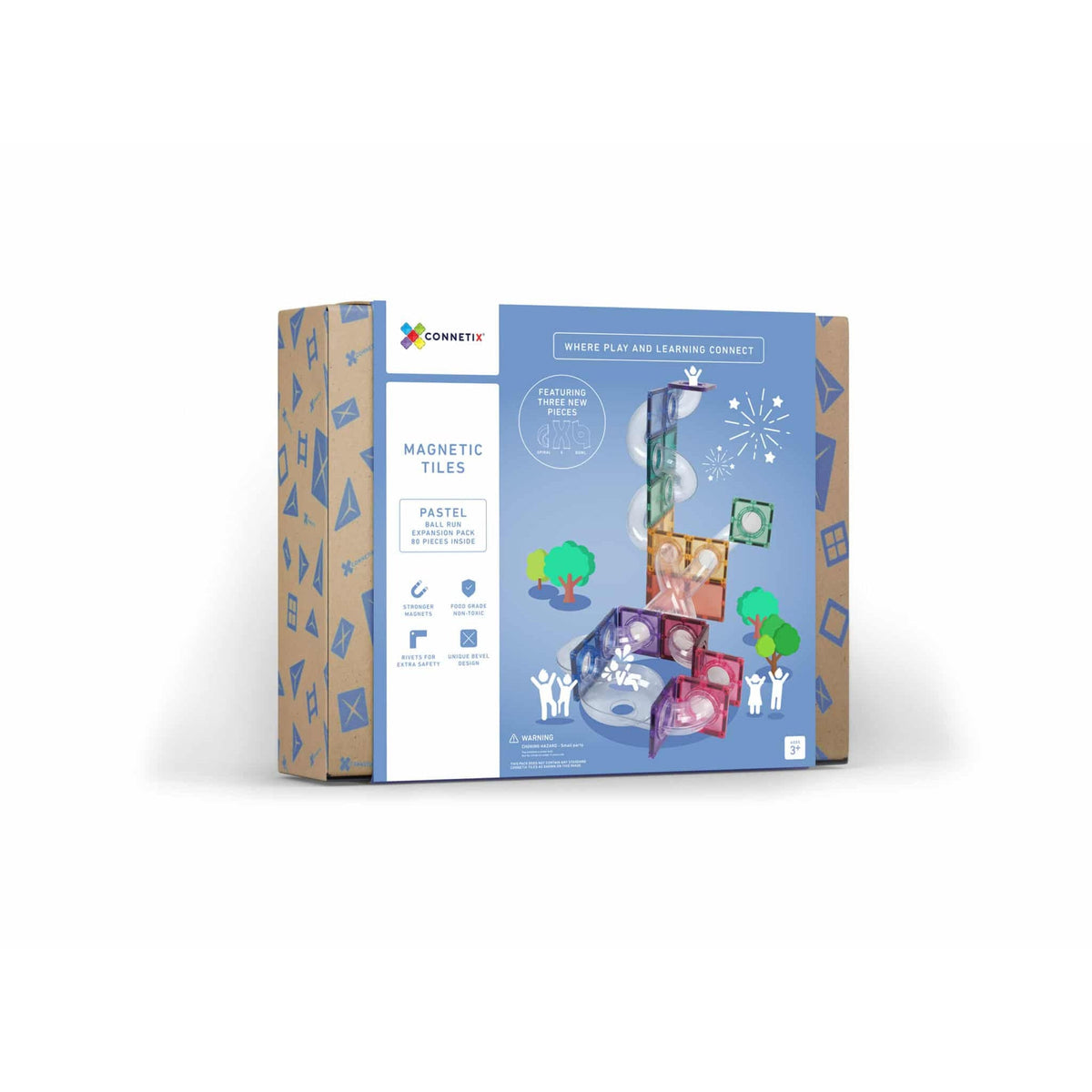 Connetix 80 Piece Pastel Ball Run Expansion Pack