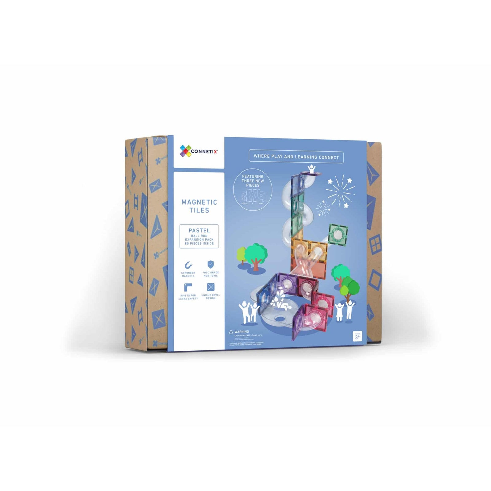 Connetix 80 Piece Pastel Ball Run Expansion Pack