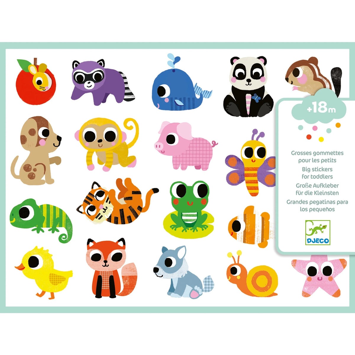 Djeco Big Stickers -- Baby Animals