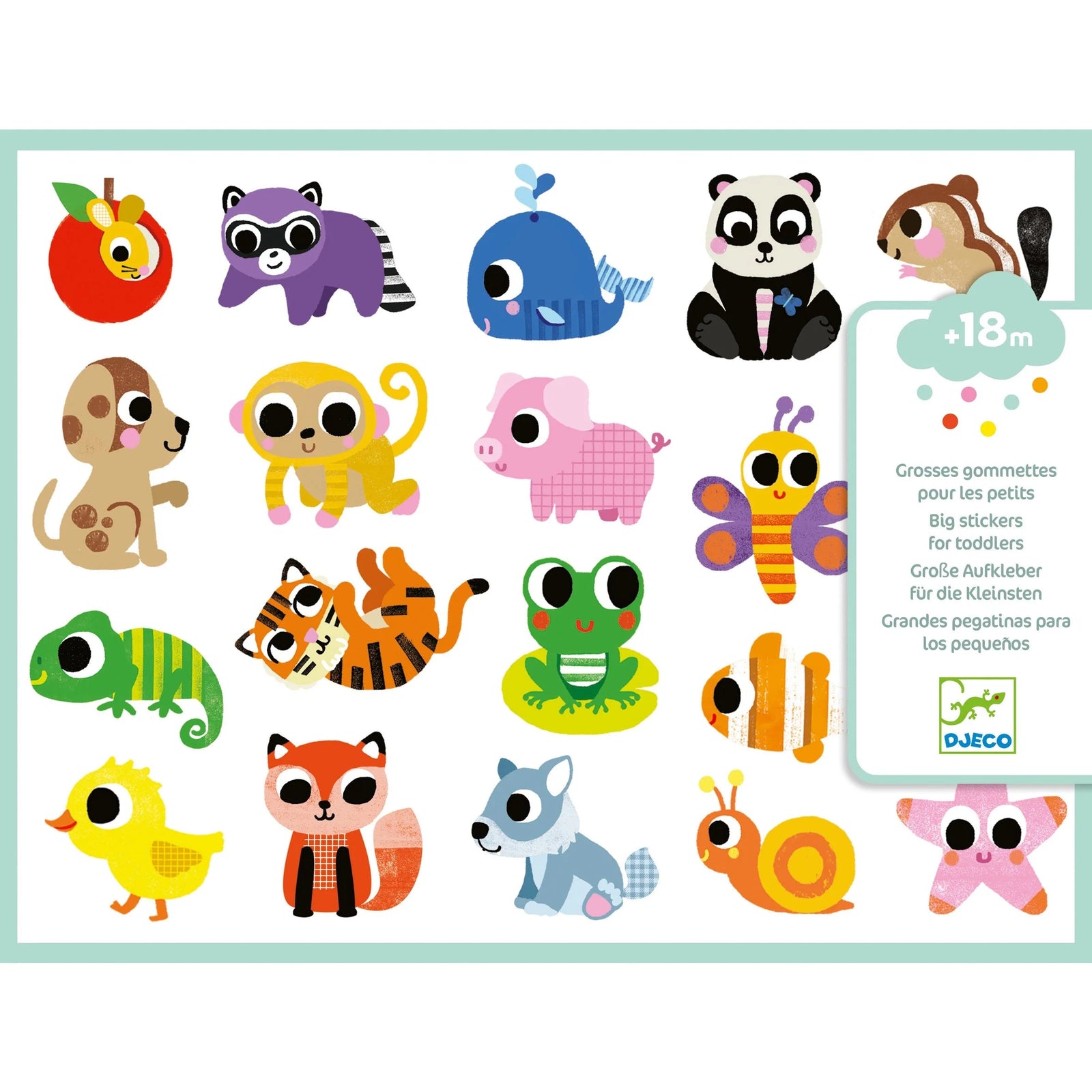Djeco Big Stickers -- Baby Animals