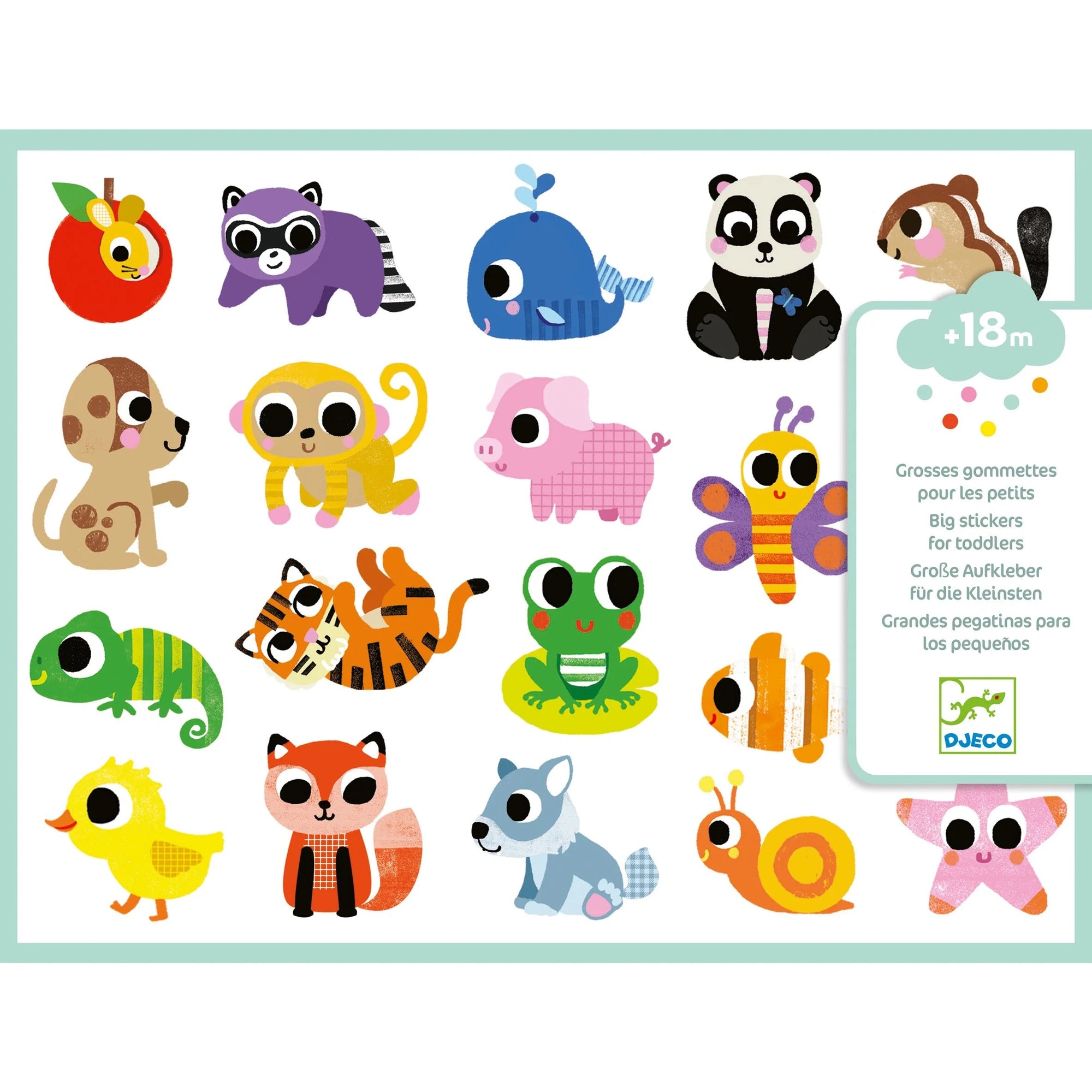 Djeco Big Stickers -- Baby Animals