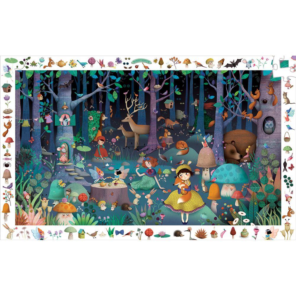Djeco Observation Puzzle -- Enchanted Forest, 100 pieces