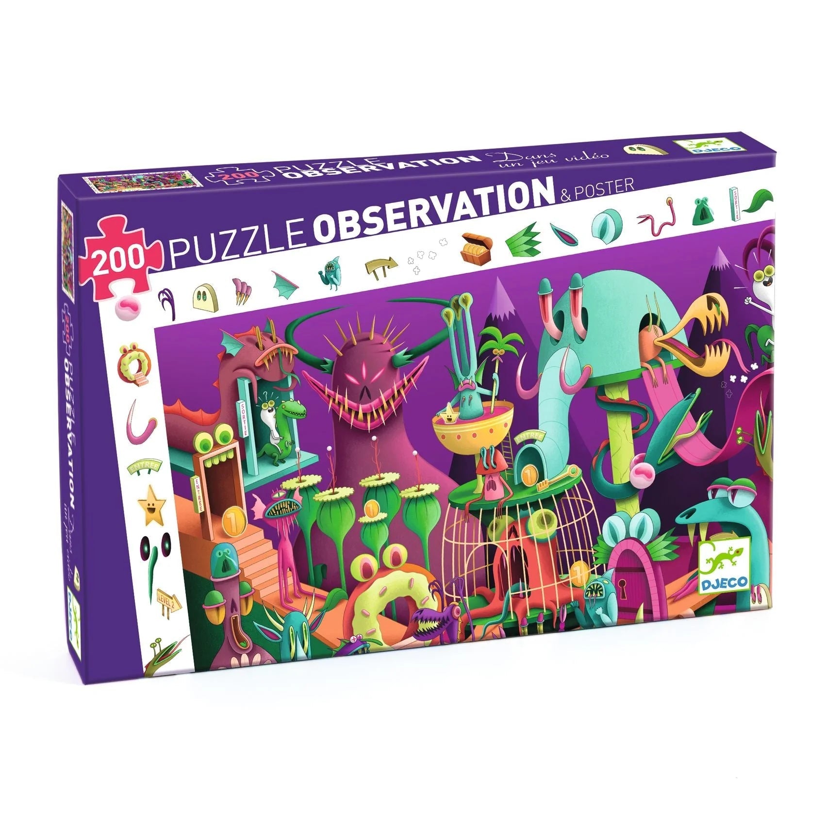 Djeco Observation Puzzle -- In a Video Game, 200 pieces