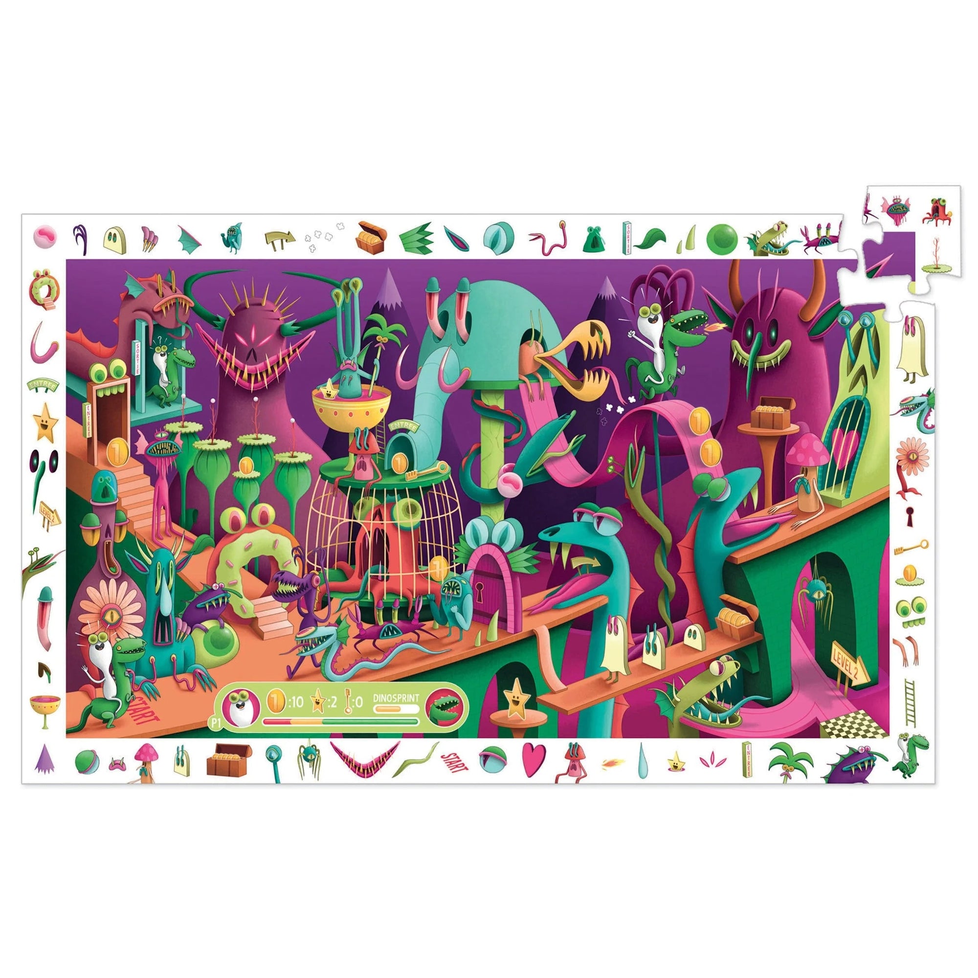 Djeco Observation Puzzle -- In a Video Game, 200 pieces