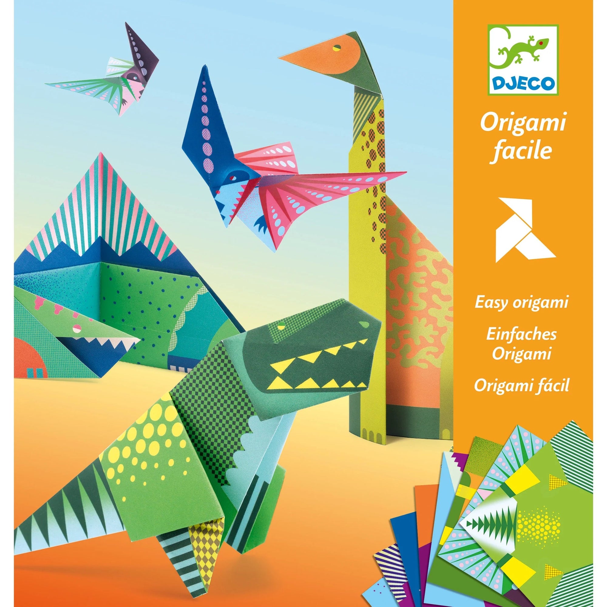 DJECO Origami Paper Craft Kit -- Dinosaurs