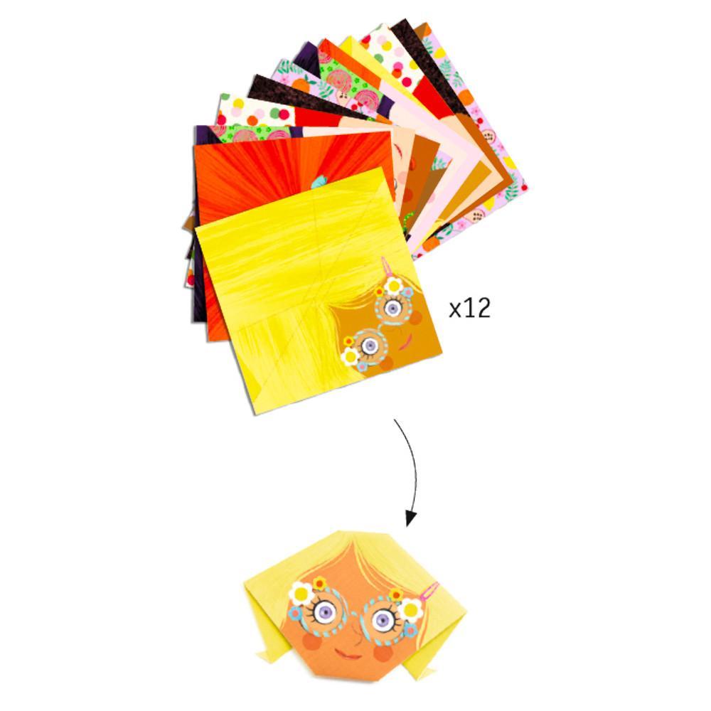 DJECO Origami Paper Craft Kit -- Pretty Faces - The Happy Lark