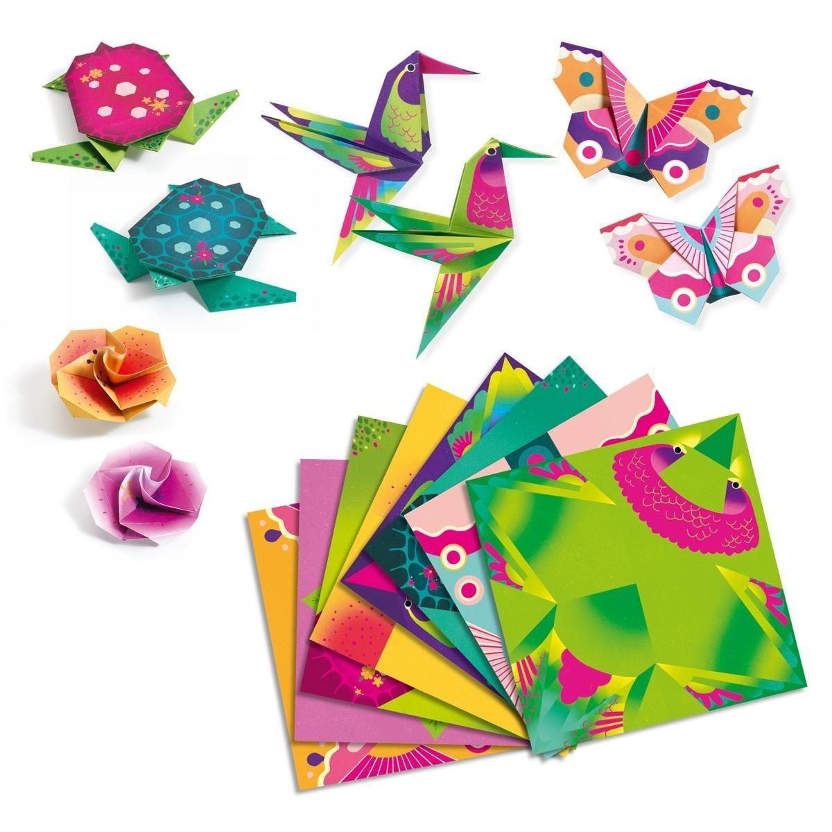 DJECO Origami Paper Craft Kit -- Tropics