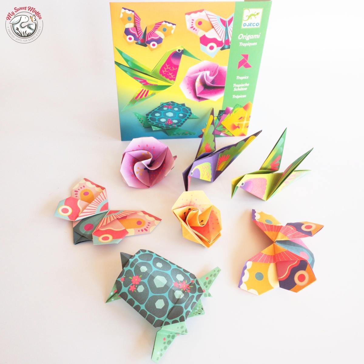 DJECO Origami Paper Craft Kit -- Tropics - The Happy Lark