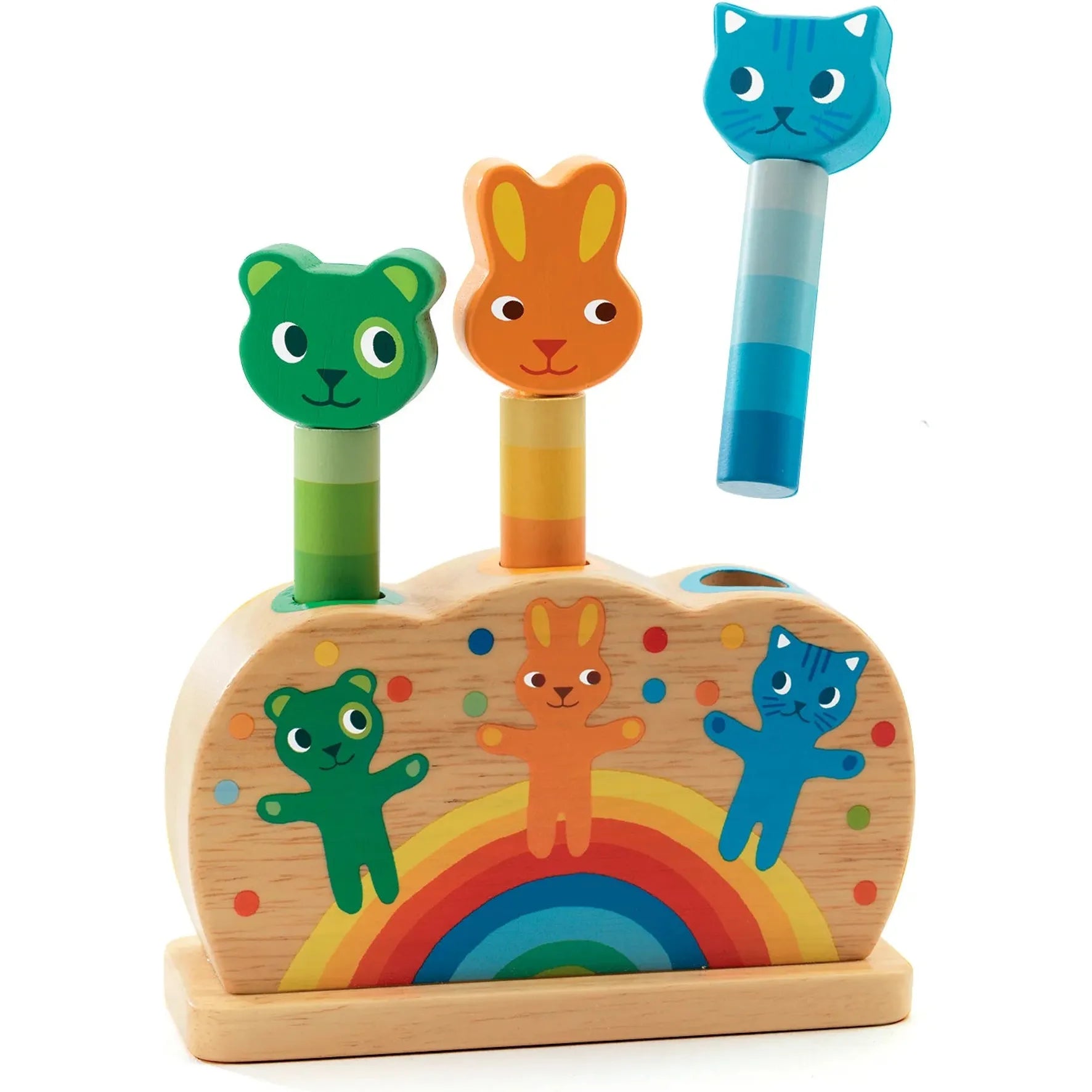 Djeco Wooden Spring Toy -- Pipop Pidoo Popi