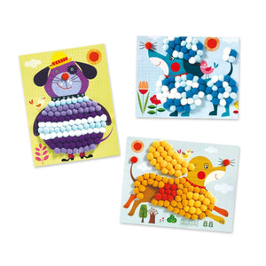 Djeco Pompom Puppies Collage Craft Kit