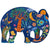 This puzzle is in the shape of an elephant. Within the elephant are pictures of things that can be found in the jungle such as a tiger, a tall tree, flowers, and more.