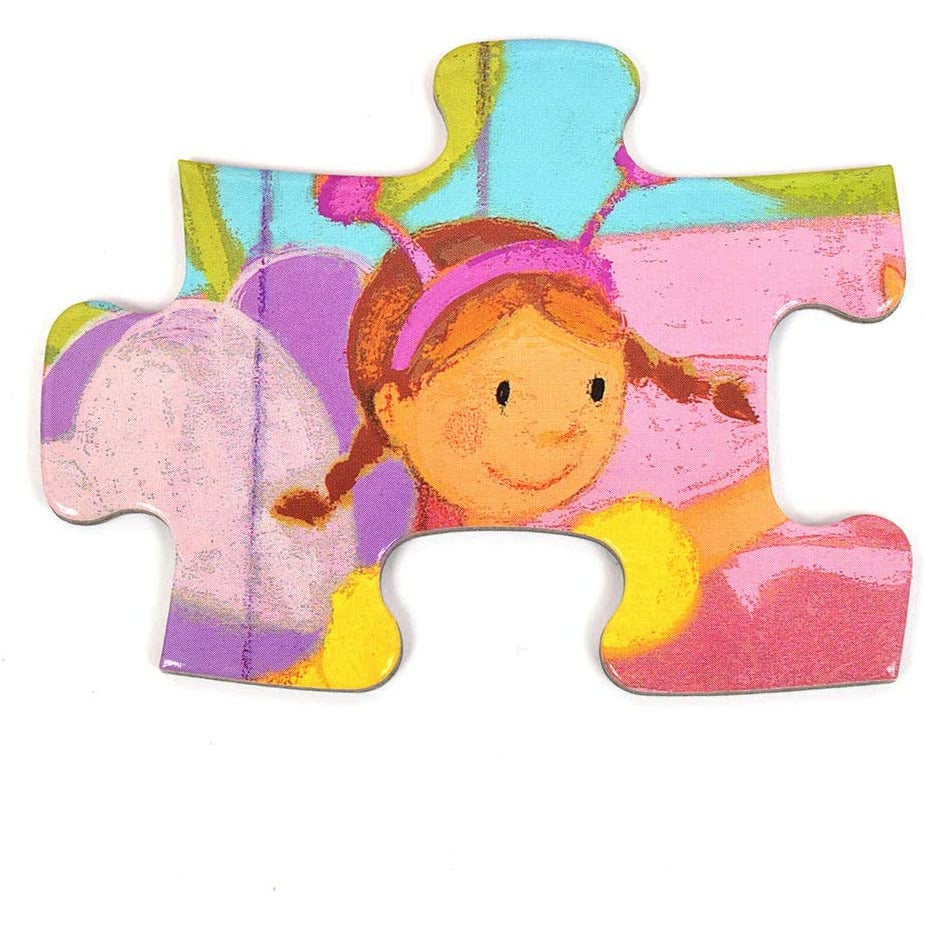 Djeco Silhouette Puzzle -- Ballerina with Flower, 36 pieces