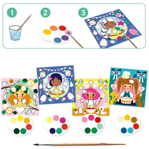 Djeco Surprise Watercolor Painting Set -- Snack Time