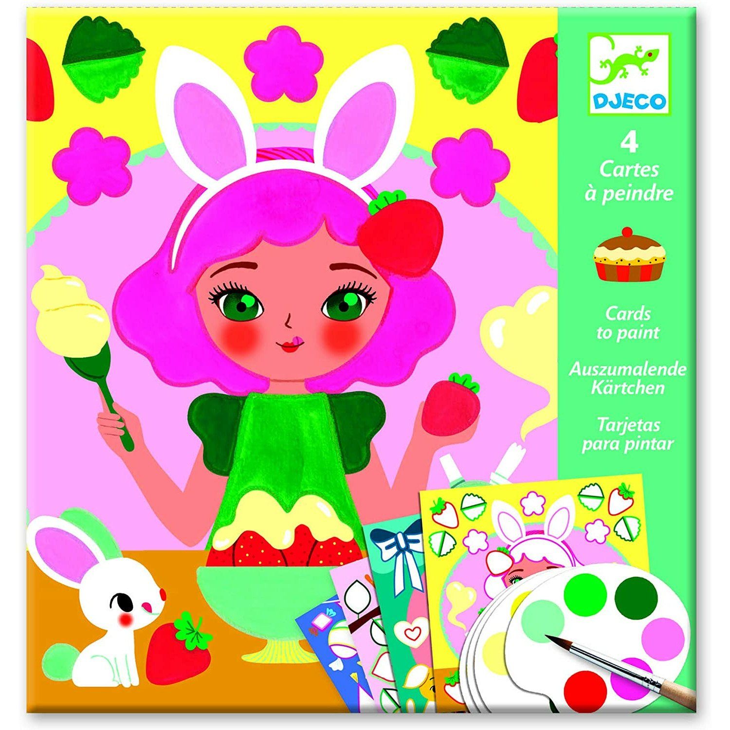 Djeco Surprise Watercolor Painting Set -- Snack Time