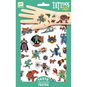 Djeco Tattoos -- Heroes vs Villains