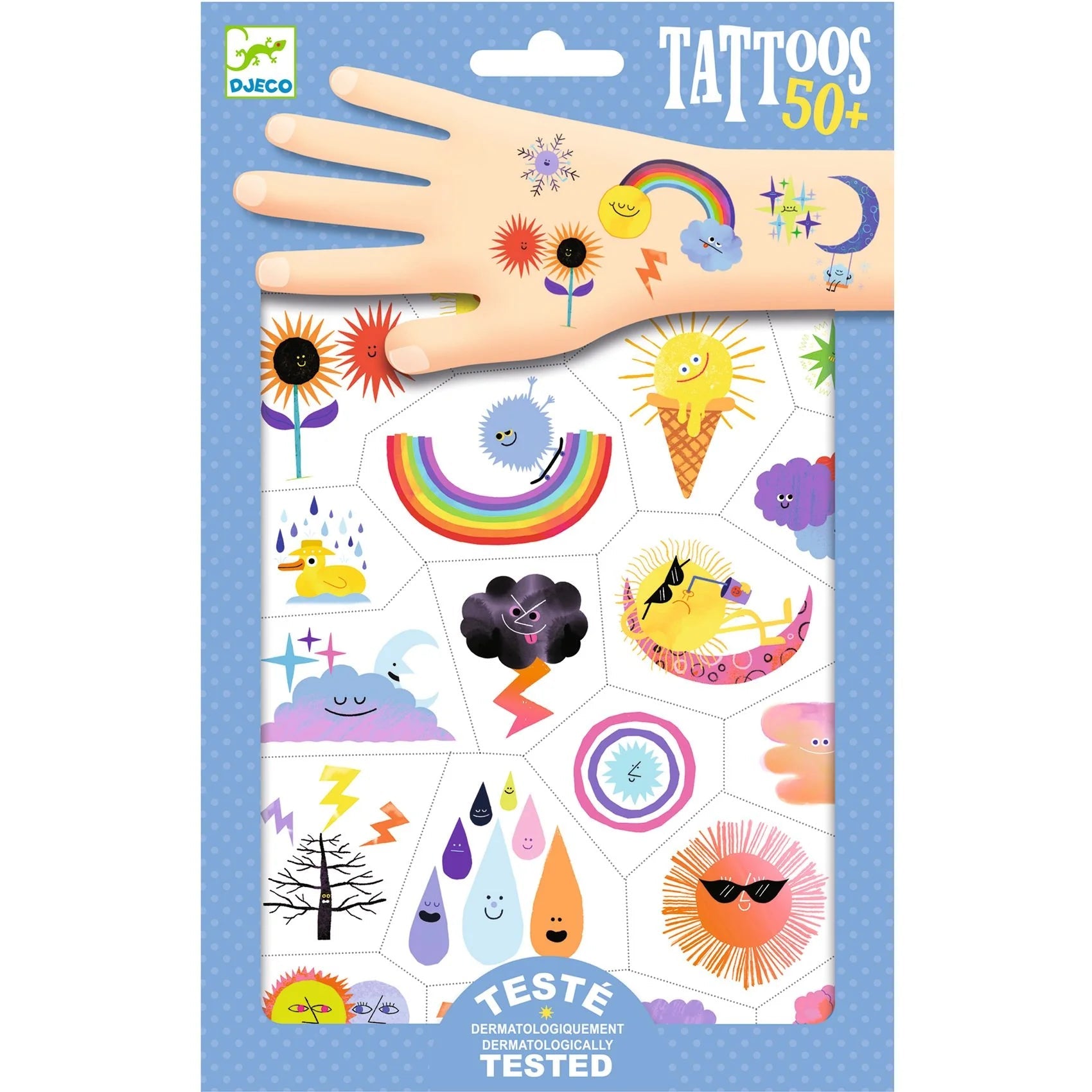 Djeco Tattoos -- Weather Emojis