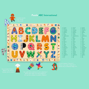 Djeco Wooden Puzzle -- International ABC