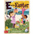 E is for Easter A to Z primer book cover. The cover features two kids on an easter egg hunt. The colors used remind you of Easter/Spring.