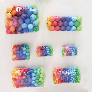 Grimm's 120 Small Pastel Wooden Beads