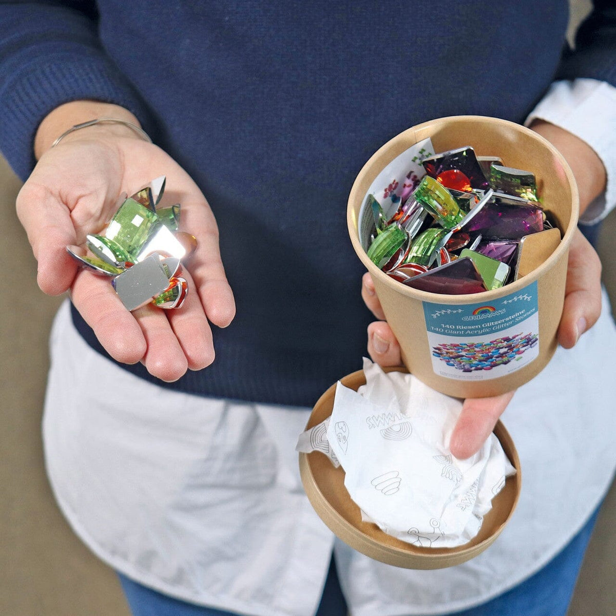 Grimm's 140 Giant Acrylic Glitter Stones