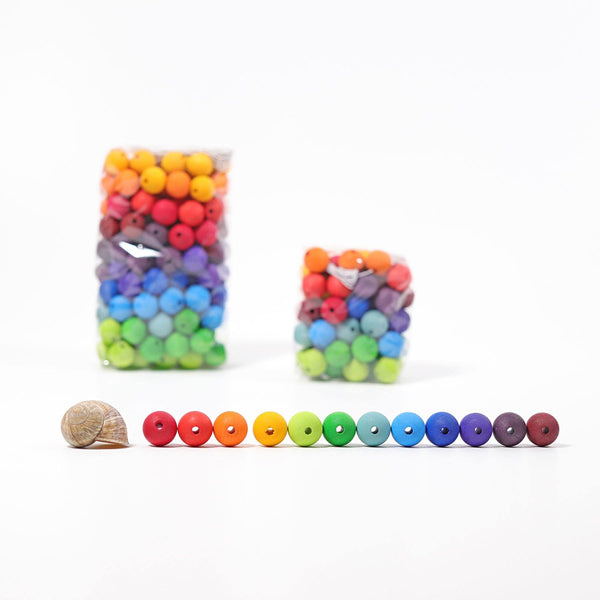 Grimm's 96 Large Wooden Beads - The Happy Lark
