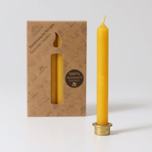 Grimm's Amber 100% Beeswax Candles, 12-Pack