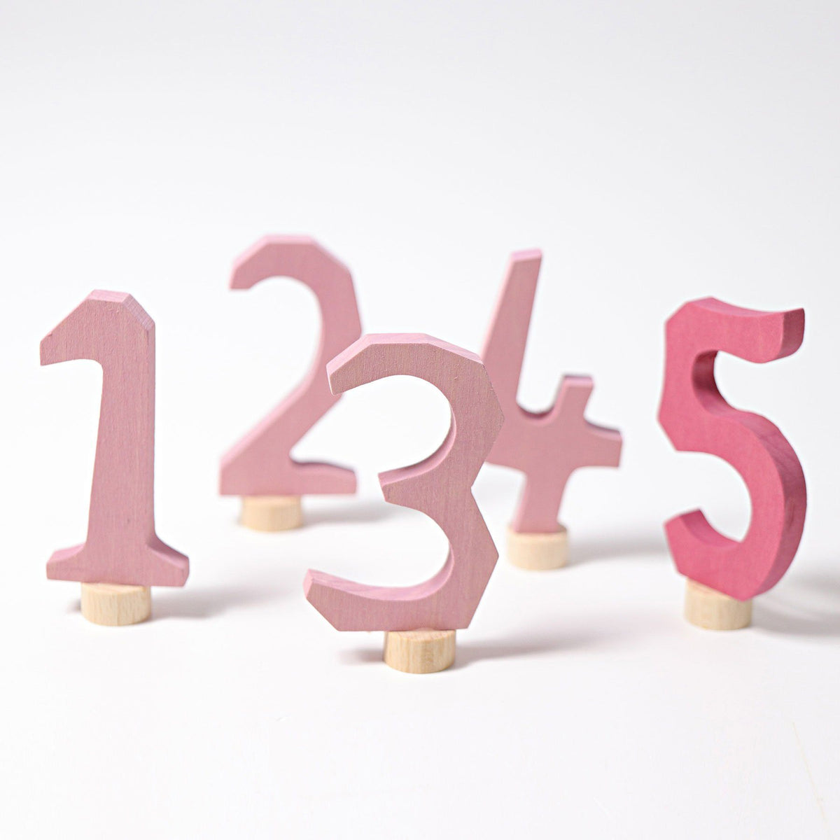 Grimm's Decorative Numbers -- Pink 1-5