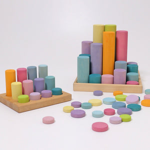 Grimm's Large Building Rollers Pastel