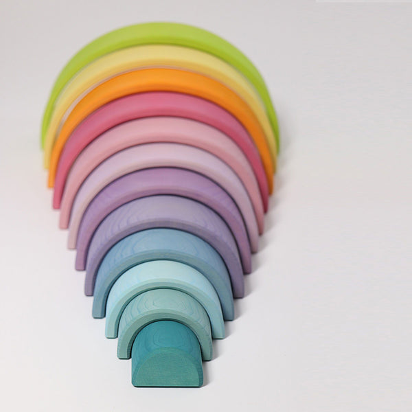 Grimm's Large Twelve-Piece Pastel Rainbow - The Happy Lark