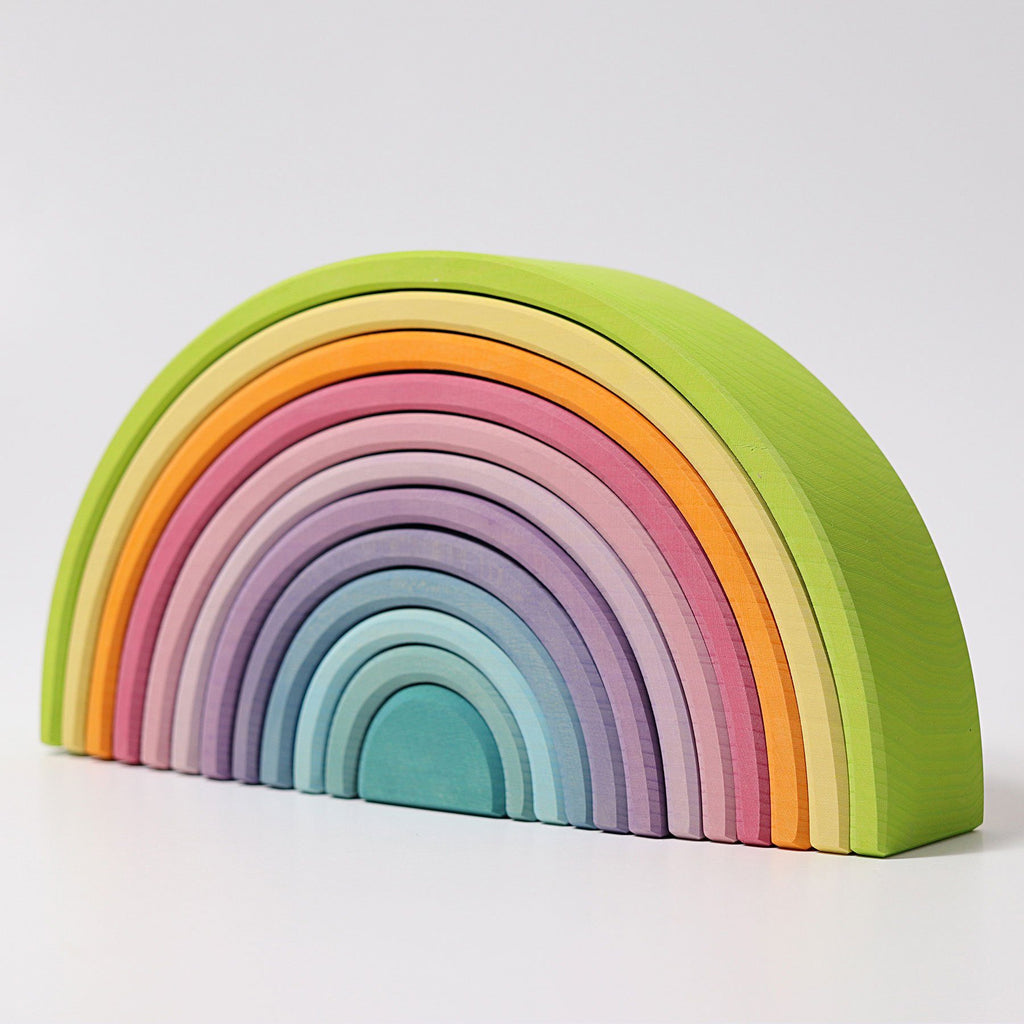 Grimm's Large Twelve-Piece Pastel Rainbow - The Happy Lark