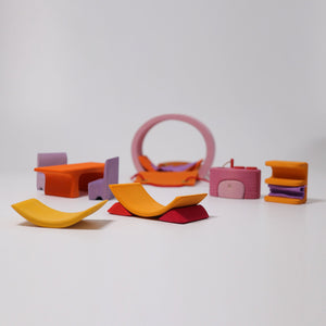 Grimm's Pink-Orange Mobile Home