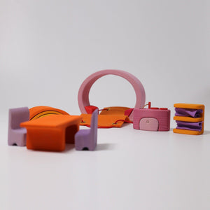 Grimm's Pink-Orange Mobile Home