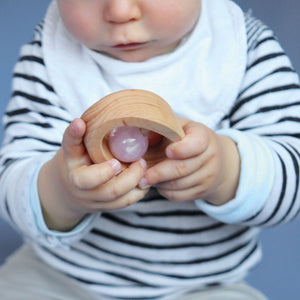 Grimm's Rose Quartz Rattle